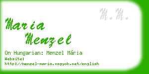 maria menzel business card